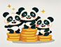 Three Pandas Agency Logo